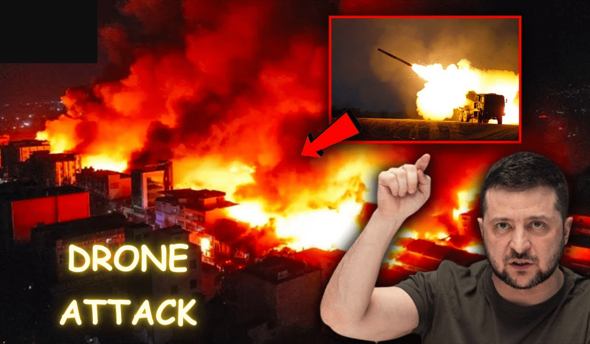 ” Drone Strike By Ukraine: Devastating Blow as Four Ilyushin Il-76 Military Transport Aircraft Destroyed in Russia” Drone strike by ukraine